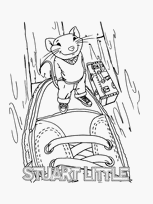 coloriage Stuart little sur une chaussure